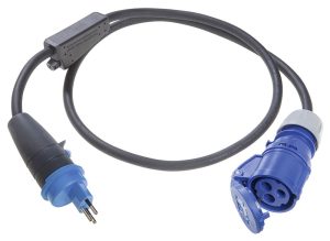 CEE-Adapterleitung Weingärtner Schweiz - SEV Typ 13 10A/250V 3-polig 16A/250V 1,5 m, Farbe schwarz