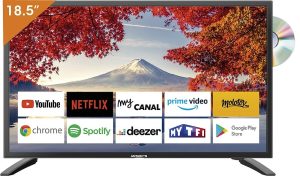 Fernseher ANTARION Smart TV 19 Zoll, DVD DVBT-2 Farbe schwarz