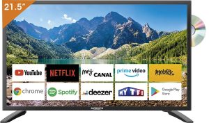 Fernseher ANTARION Smart TV 22 Zoll, DVD DVBT-2 Farbe schwarz