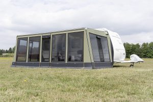 Caravanvorzelt WIGO Rolli Plus Modul, 250 cm Tiefe, moosgrün