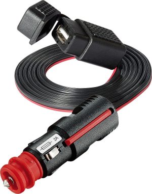 Ladeanschlussadapter USB 12 V Kabellänge 1,8 m