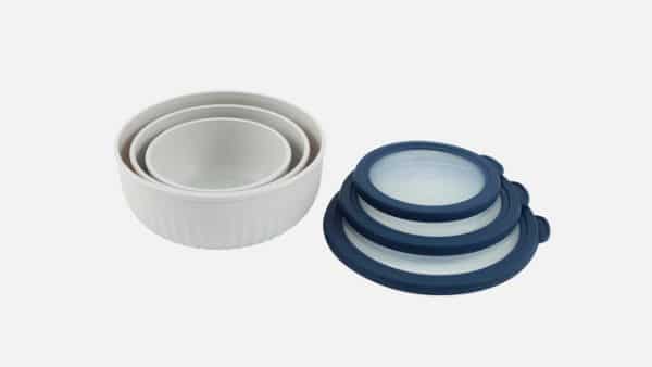 Schüssel Set Outwell Cookout mit Deckeln 6-tlg. Farbe beige / blau