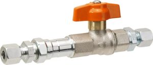 Vanne à boisseau sphérique GOK avec TAE PS5bar des deux côtés RVS8