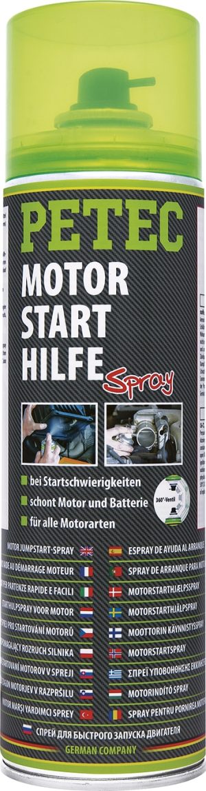 Spray démarrage moteur Petec contenance 500 ml