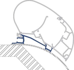 Kit d’adaptateur, 3 pièces pour store de toit Dometic PerfectRoof 2000 + 2500 Laika Kreos 05