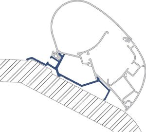 Adapter zu Dachmarkise DOMETIC Perfect Roof 2000 / 2500 Passend für LMT und TEC 3-teilig
