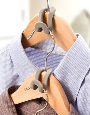 Kleiderbügel-Haken 10 Stück silber