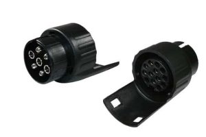 Mini-adaptateur court Mika 2 7 - 13 pôles couleur noir