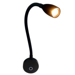 LED Leseleuchte Schwanenhals mit Dimmschalter und USB-C Ladebuchse, Lichtfarbe umschaltbar