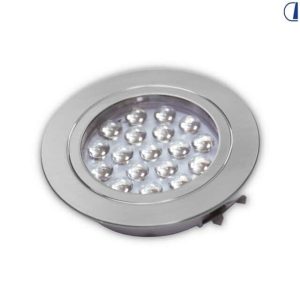 Spot LED encastrable Dimatec 1,2 W, couleur aluminium