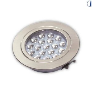 Spot LED encastrable Dimatec 1,2 W, couleur nickel brossé