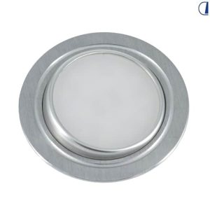 Spot LED encastrable Dimatec 1,2 W, interrupteur tactile Couleur aluminium