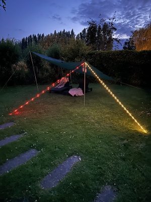 Beleuchtete Deko-Abspannleinen, wiederaufladbar