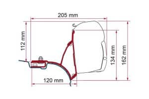 KIT FIAMMA T5/T6 Transporter, Mulivan und Caravelle ohne C-Schiene L1/H1 deep black