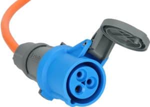 Verl.-Kabel 5m CEE Stecker/ CEE Kupplung H07RN-F 3G2,5, orange, 230 V/16A