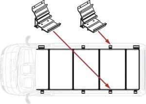 Pieds supplémentaires Fiamma Kit Roof Rail Ducato XL Contenu 2 pièces