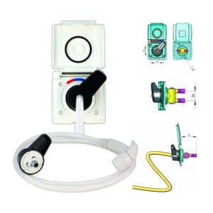 Raccord de douche externe incl. prise d'eau & 2 m de tuyau